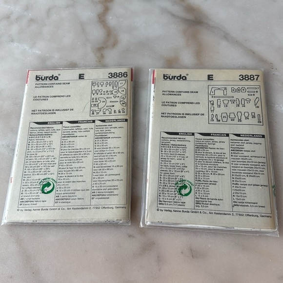 Burda 3886 3887  Barbie Ken Sewing Patterns Doll Clothes Party Swim Wedding NEW - Picture 8 of 12